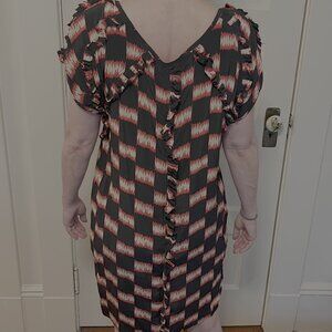 No6 silk black and red dress NWT